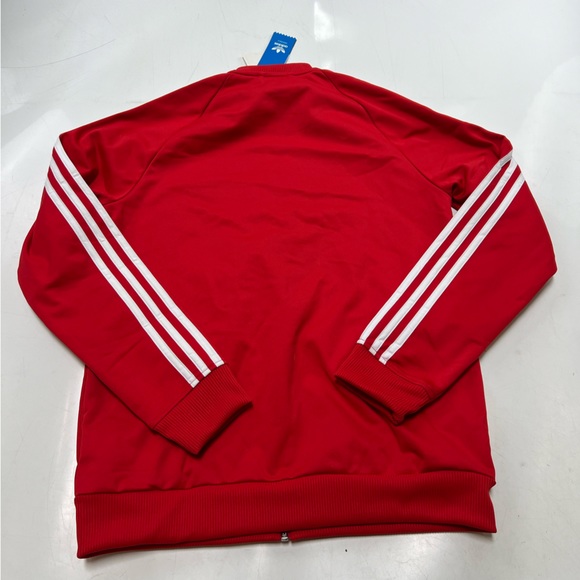 adidas boys red white superstar track jacket XL NWT L107-25 - Picture 3 of 6